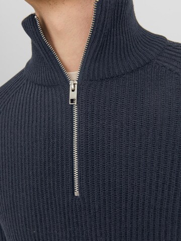 JACK & JONES Sweter 'Pannel' w kolorze niebieski