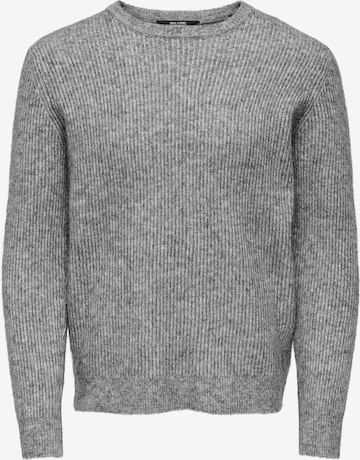 Pull-over 'ONSTEGAN' Only & Sons en gris : devant