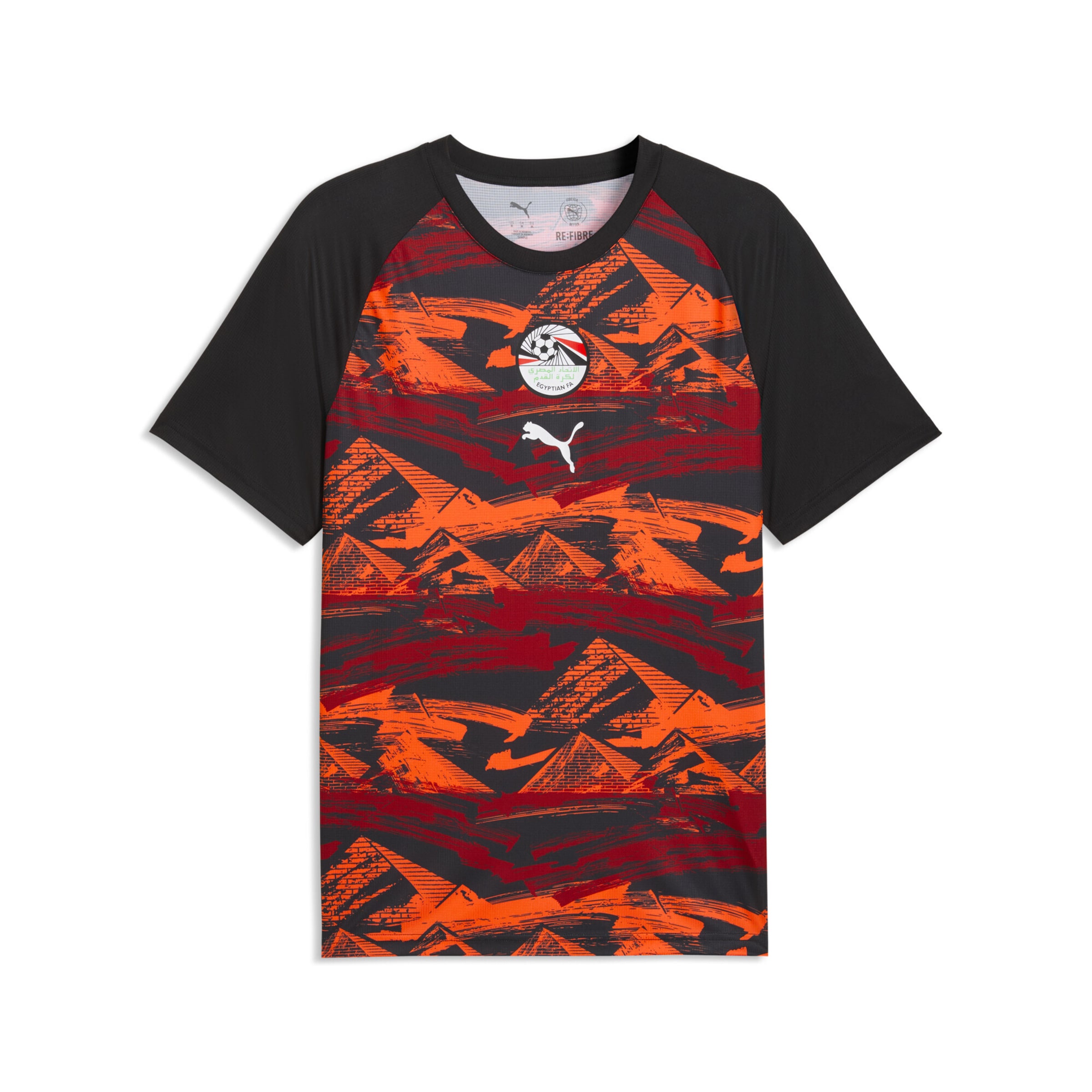 PUMA Trikot 'Ägypten' in orange / dunkelrot / schwarz / weiß, Produktansicht