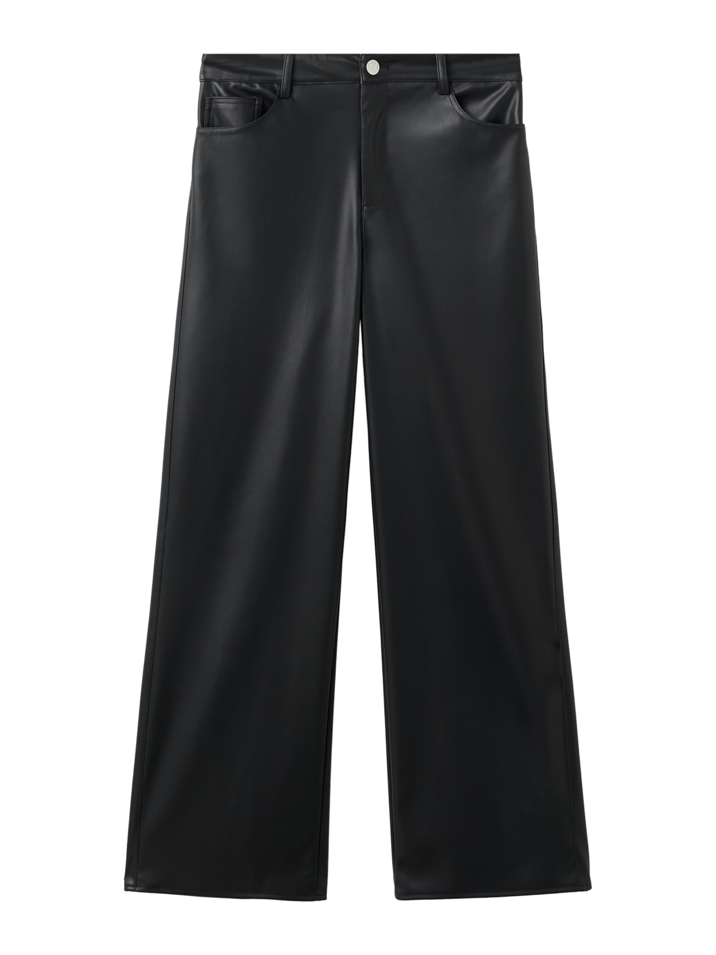 melns MANGO TEEN Platas staras Bikses 'Fivepu': no priekšpuses