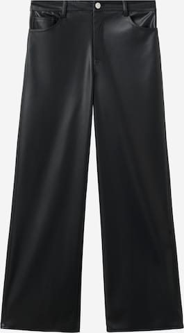 MANGO TEENWide Leg/ Široke nogavice Hlače 'Fivepu' - crna boja: prednji dio