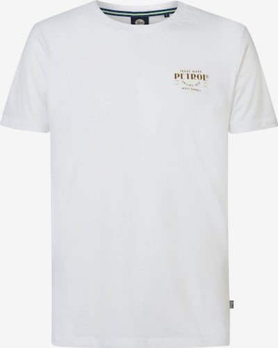 Petrol Industries Shirt 'Classic' in de kleur Limoen / Olijfgroen / Offwhite, Productweergave