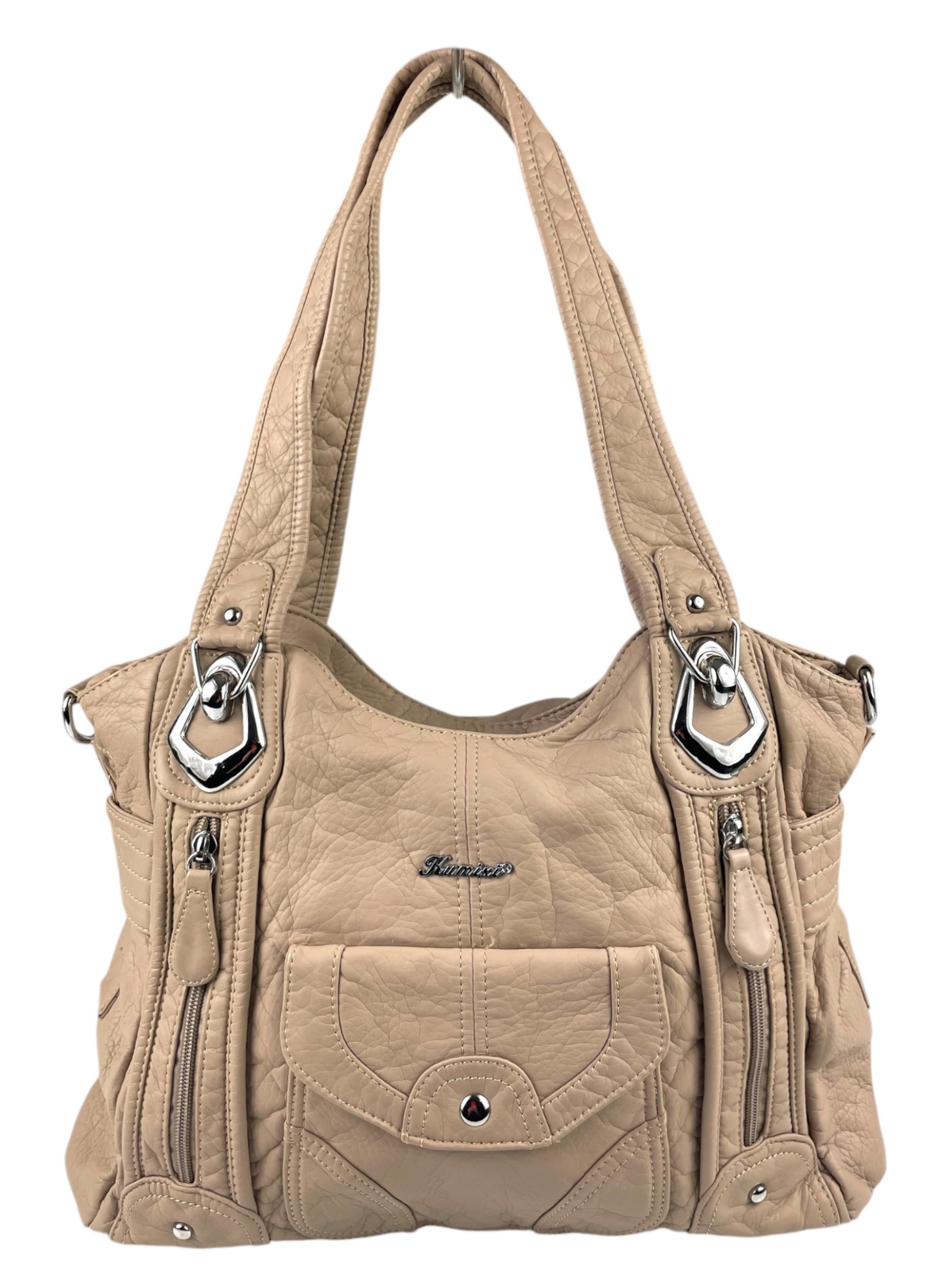 Borsa a spalla di Kumixi in verde: frontale