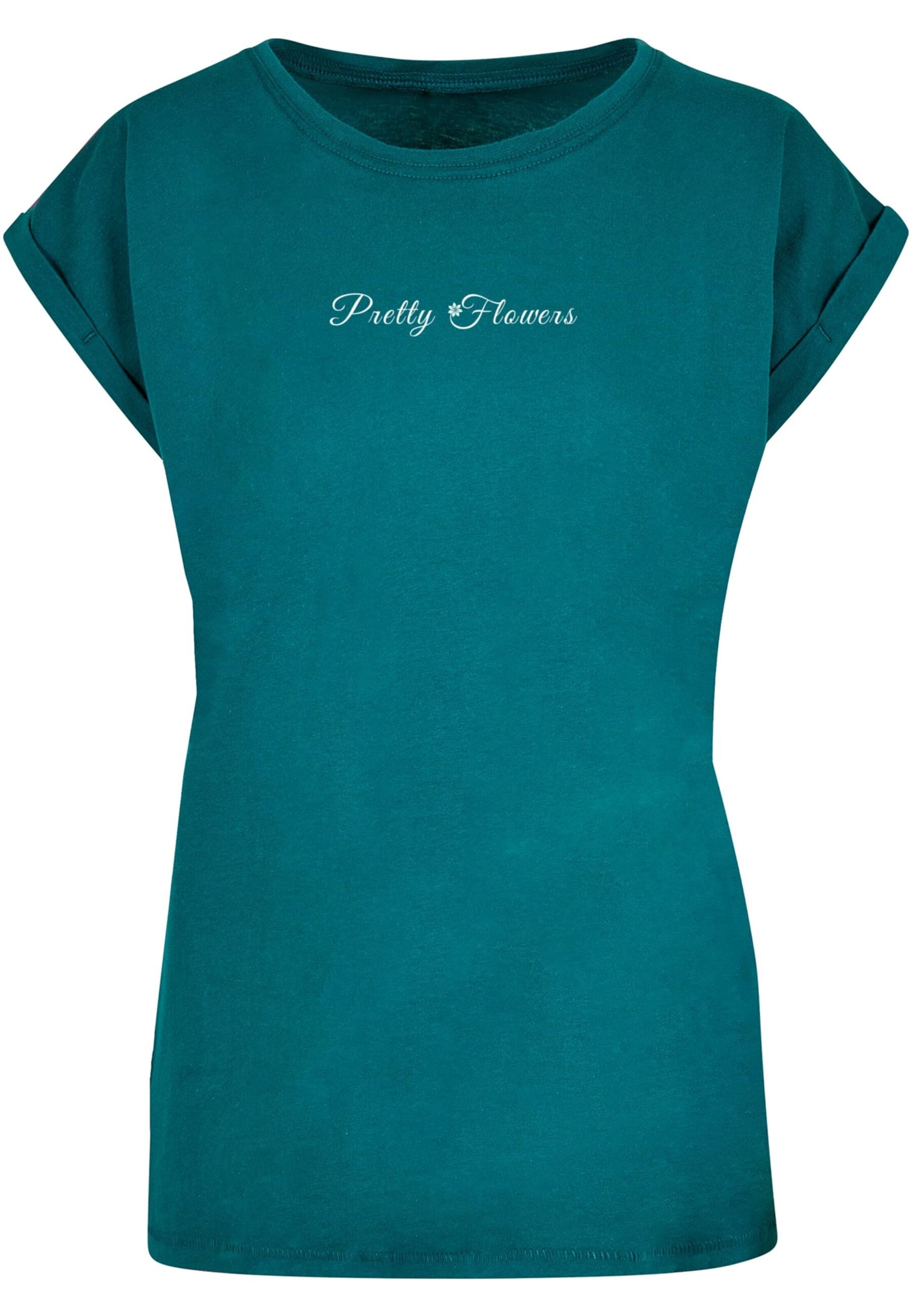 T-shirt 'Pretty Flowers' Merchcode en bleu : devant