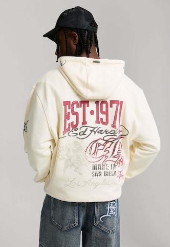 Ed Hardy Кофта на молнии 'Art For Life' в Бежевый