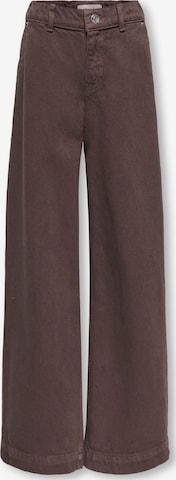 ONLY GIRLS Wide leg Jeans 'KOGCOMET' in Brown: front