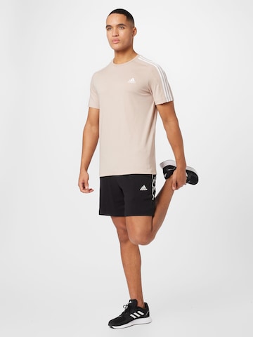 bēšs ADIDAS SPORTSWEAR Sporta krekls 'Essentials 3-Stripes'