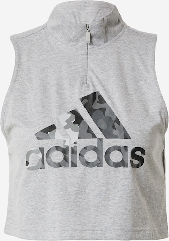 ADIDAS SPORTSWEAR - Camisa funcionais 'Graphic' em cinzento: frente