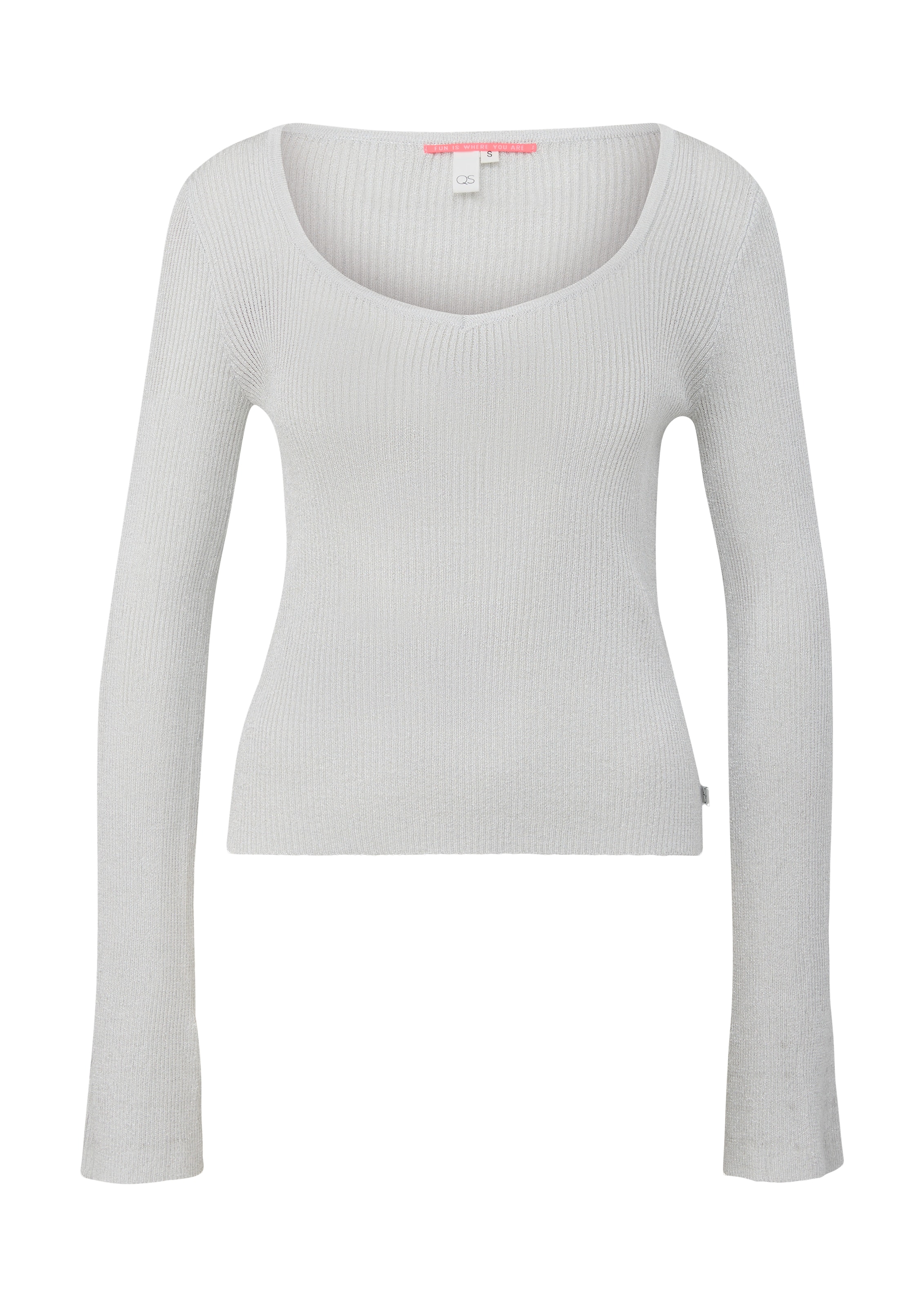 QS Πουλόβερ σε γκρι: μπροστά