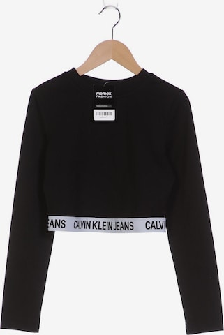 Calvin Klein Jeans Langarmshirt S in Schwarz: predná strana