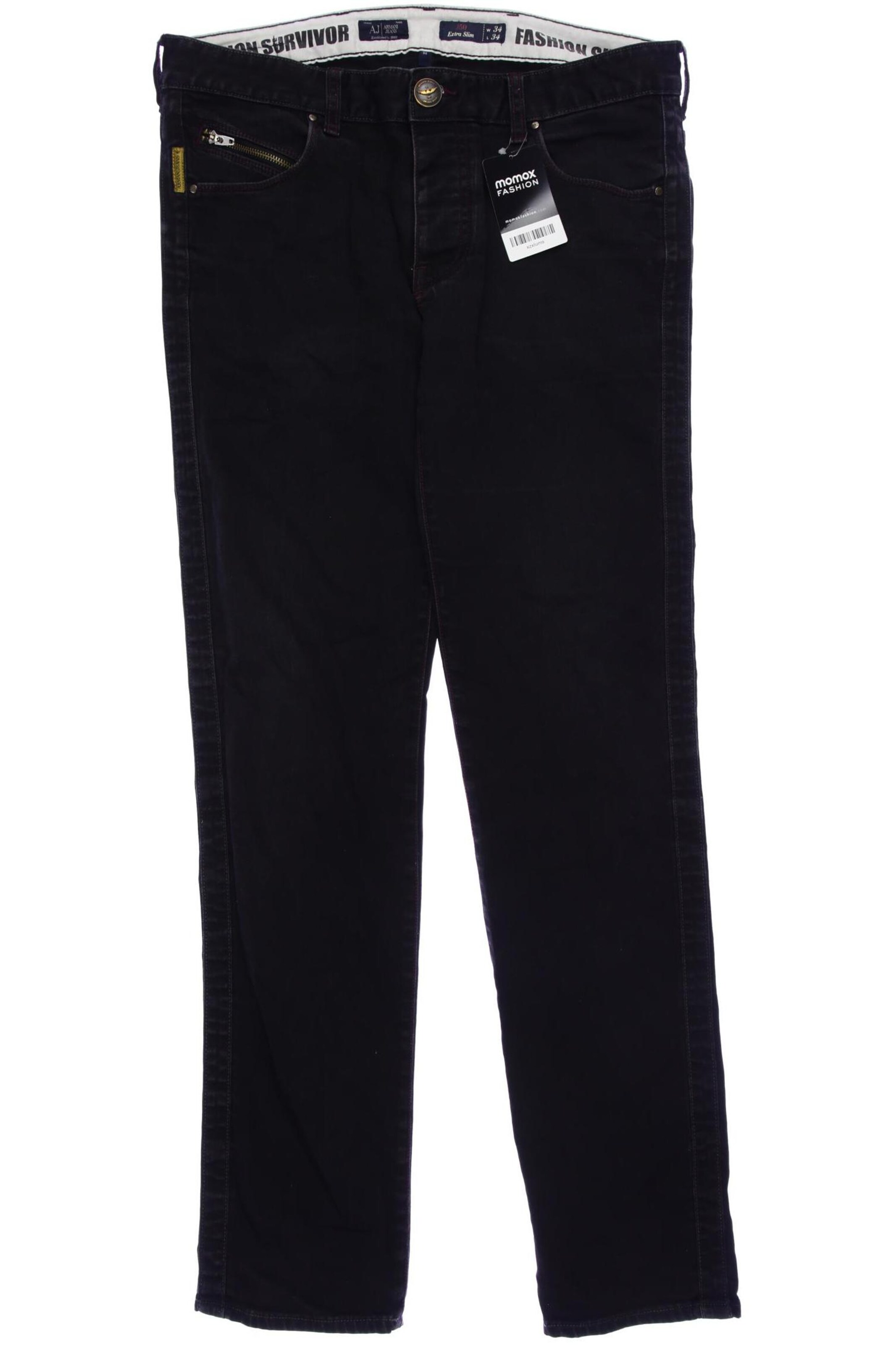 Armani Jeans Jeans 34 in Schwarz: Vorderseite
