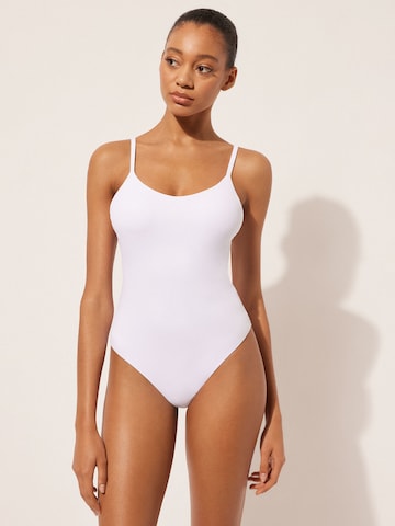 CALZEDONIA Bralette Swimsuit in White: front