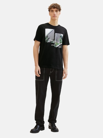 TOM TAILOR DENIM T-Shirt in Schwarz