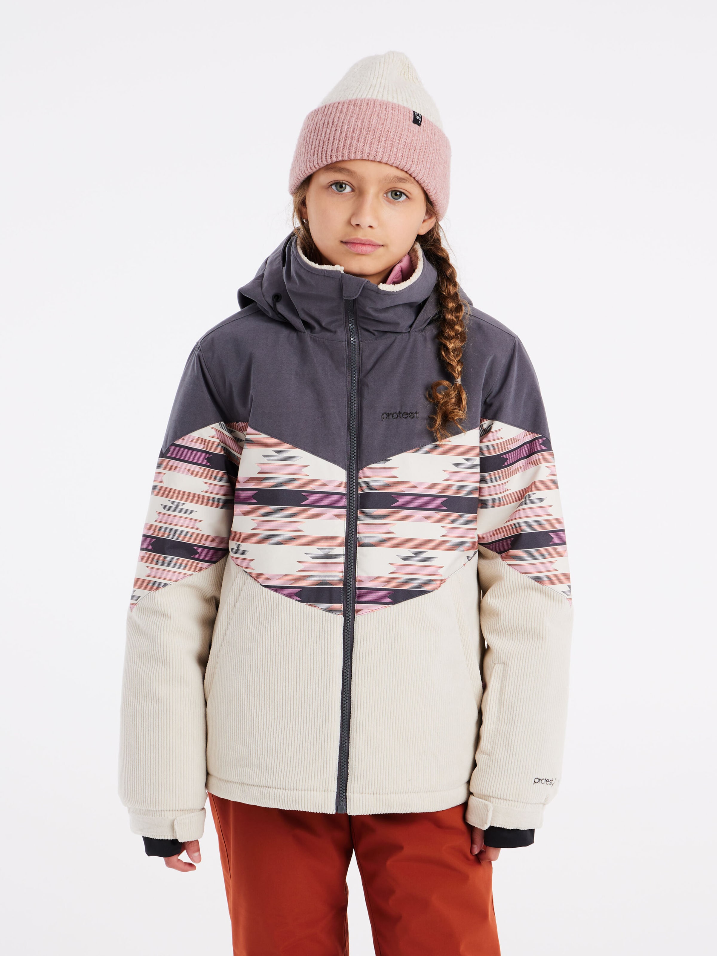 PROTEST Sportjacke 'PRTSWAN JR'‌‌‌ in Weiß: Vorderseite