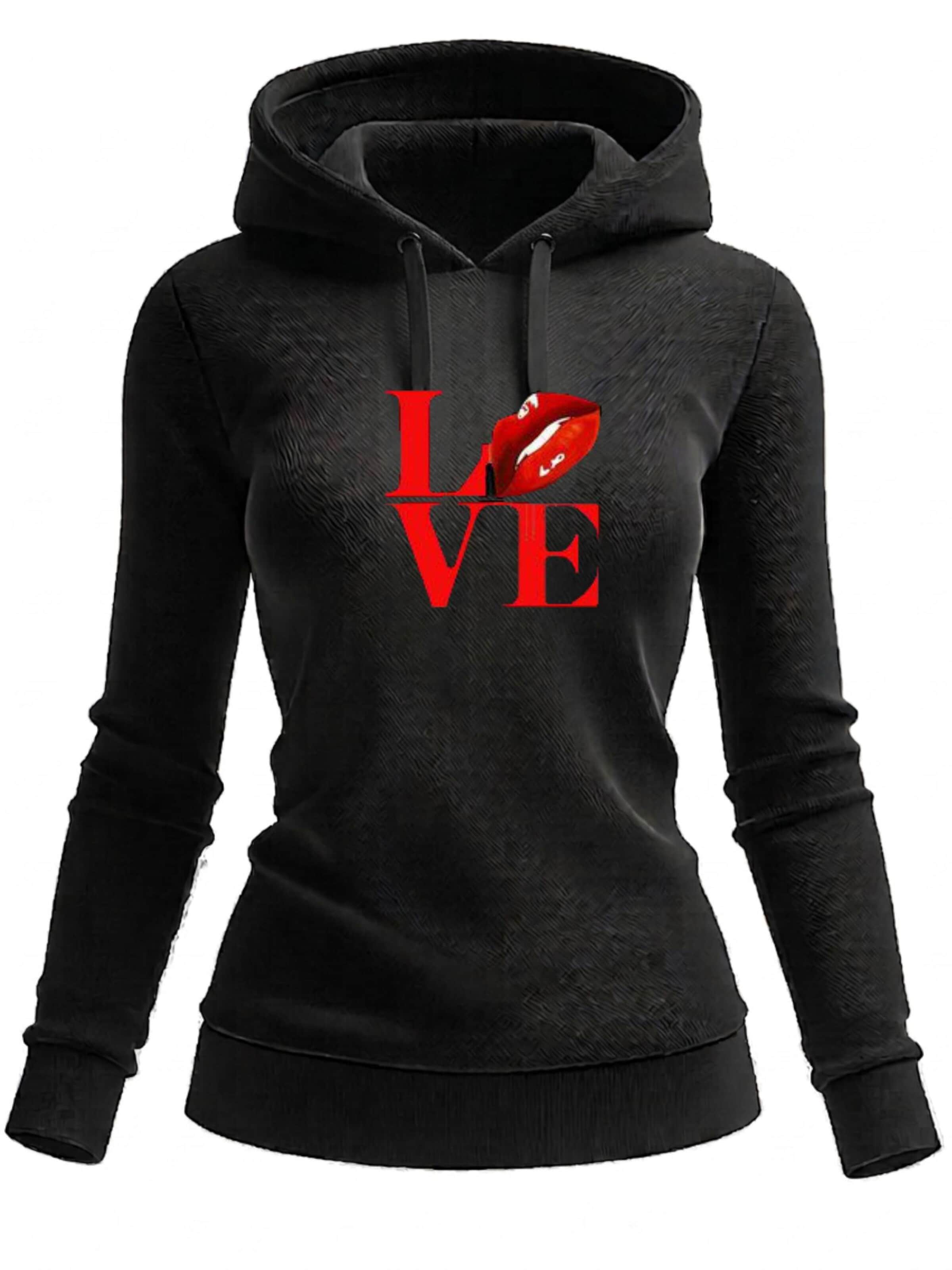 RMK Sweatshirt 'Love'‌‌‌‌‌‌ in Schwarz: Vorderseite