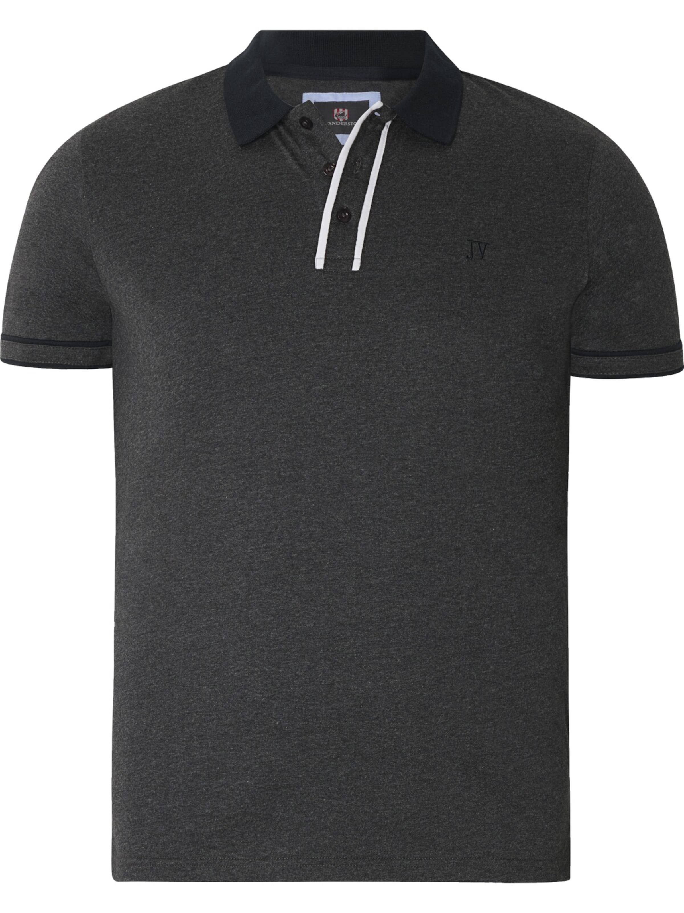 Jan Vanderstorm Poloshirt 'Isfried' in Grau: Vorderseite