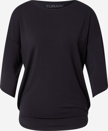 CURARE Yogawear Koszulka funkcyjna 'Flow' w kolorze czarny: przód