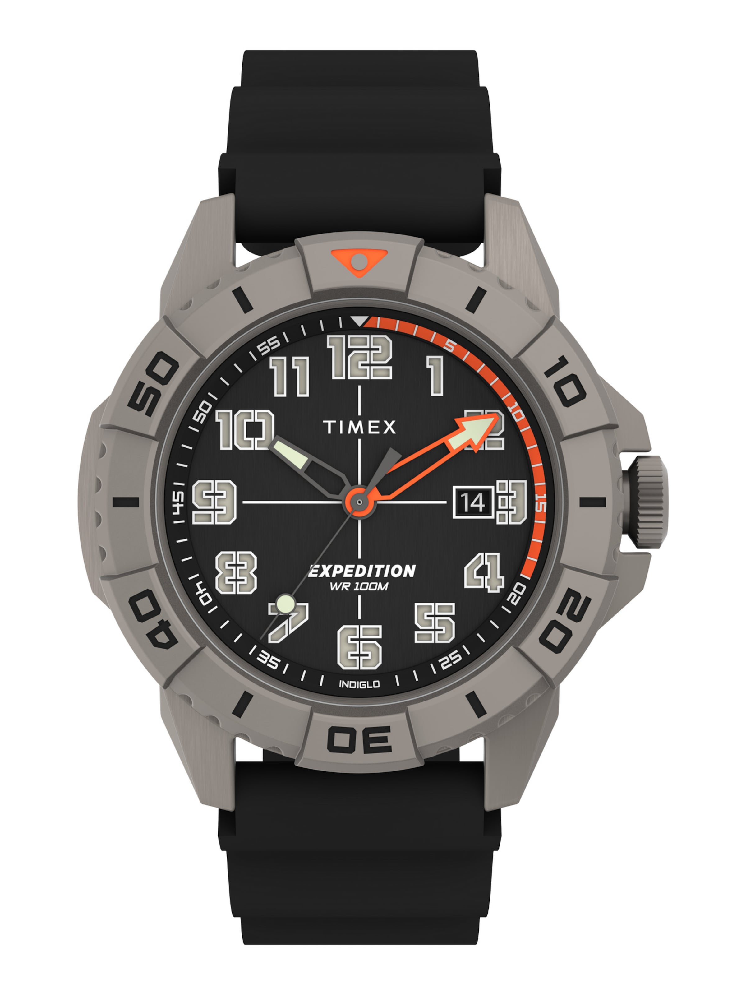 Montre à affichage analogique TIMEX en noir : devant