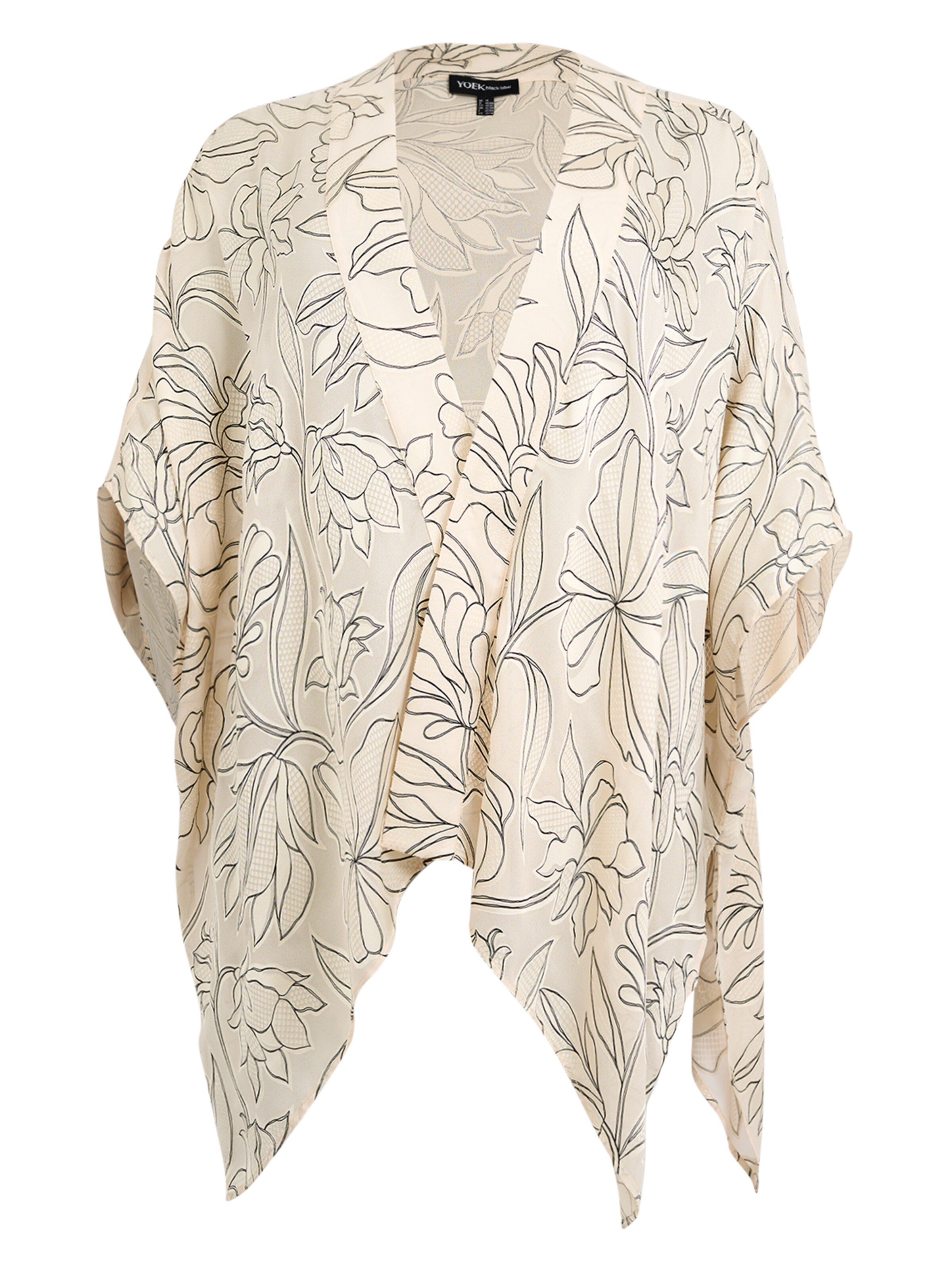 YOEK Kimono in Beige: voorkant