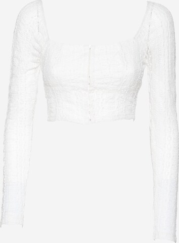 Love Triangle Blouse in White: front