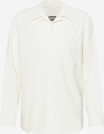 DIESEL Regular fit Button Up Shirt 'WOOLY' in White: front