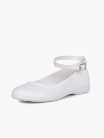 Ballerines Pisamonas en blanc : devant