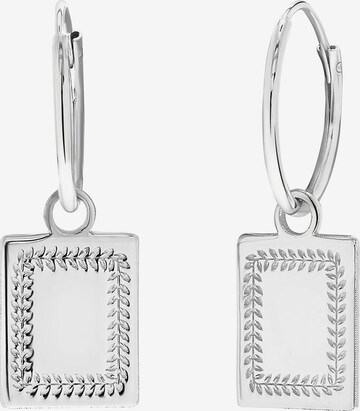 Lucardi Earrings in Silver: front