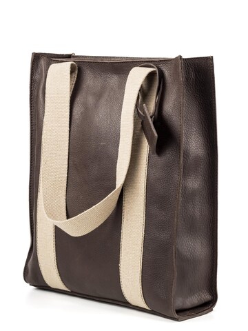 THE DUST COMPANY - Shopper 'Coffee Manhattan Collection' en marrón