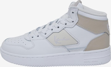 Karl Kani High-Top Sneakers in White: front