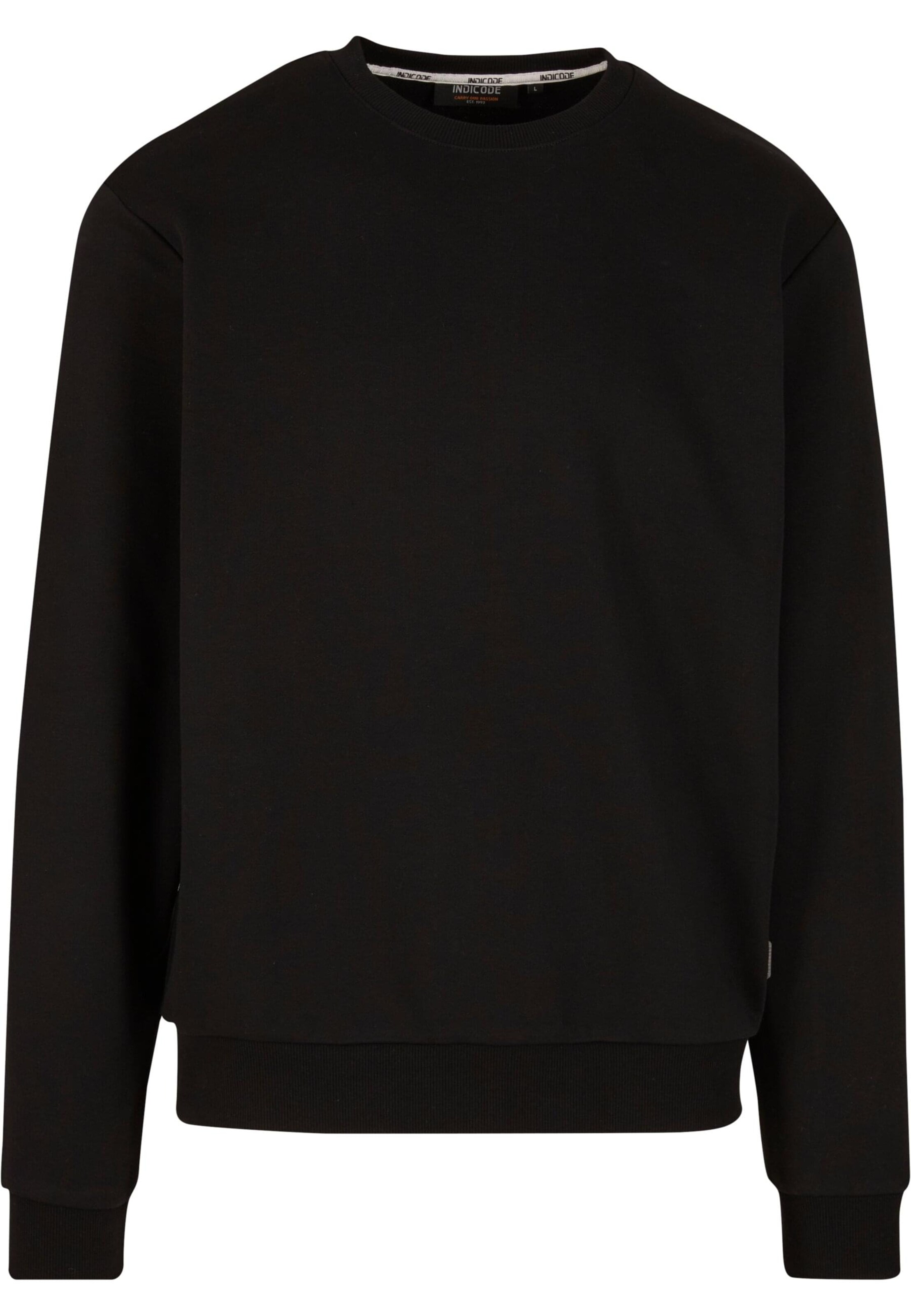 INDICODE JEANS Mikina – černá: přední strana