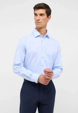 ETERNA Regular fit Overhemd in Blauw: voorkant