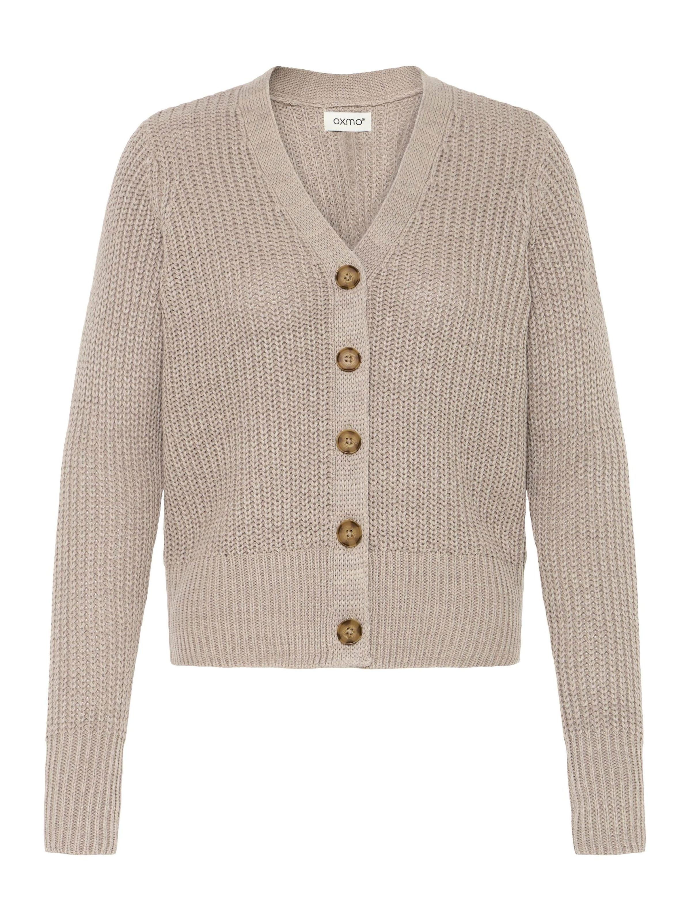 Oxmo Knit cardigan ' OXFKANNA ' in Grey: front