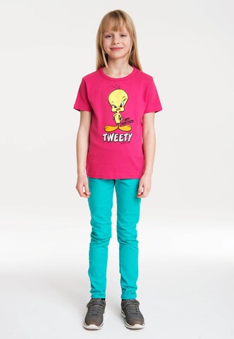 LOGOSHIRT Shirt 'Tweety' in Roze