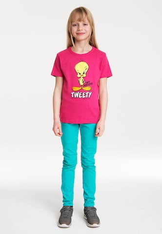 LOGOSHIRT T-Shirt 'Tweety' in Pink