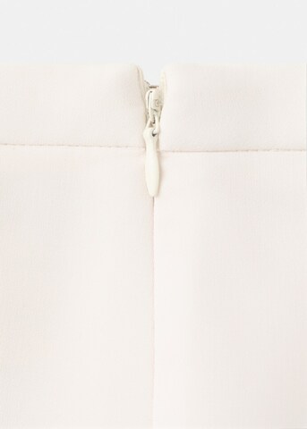 MANGO Flared Pleated Pants 'Iguana' in Beige