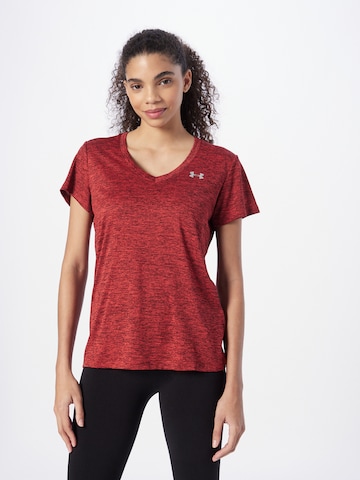UNDER ARMOUR Functioneel shirt 'Tech' in Rood: voorkant