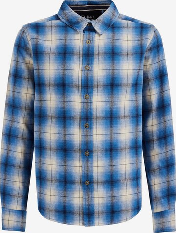 Slim fit Camicia di WE Fashion in blu: frontale