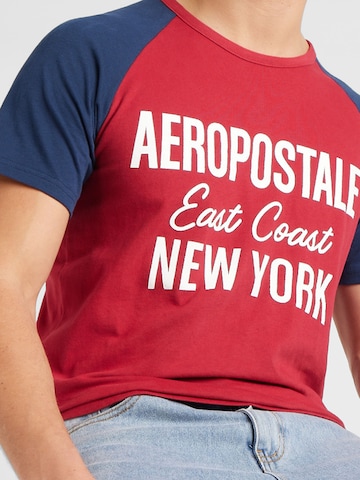 AÉROPOSTALE - Camisa 'EAST COAST' em vermelho