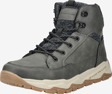 Bottines à lacets TOM TAILOR en gris : devant