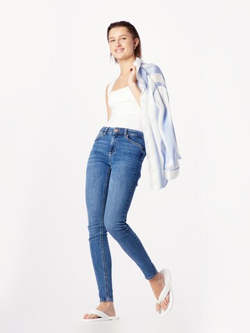 PIECES Skinny Jeans 'Delly' in Blau