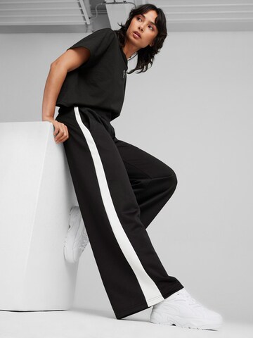 Largi Pantaloni 'T7' de la PUMA pe negru
