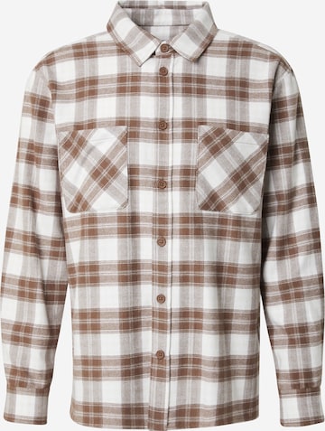 DAN FOX APPAREL Regular Fit Paita 'Mattes' värissä ruskea: etupuoli