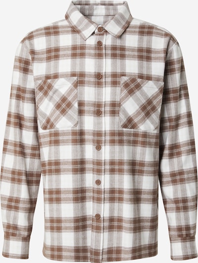 DAN FOX APPAREL Button Up Shirt 'Mattes' in Brown / Off white, Item view