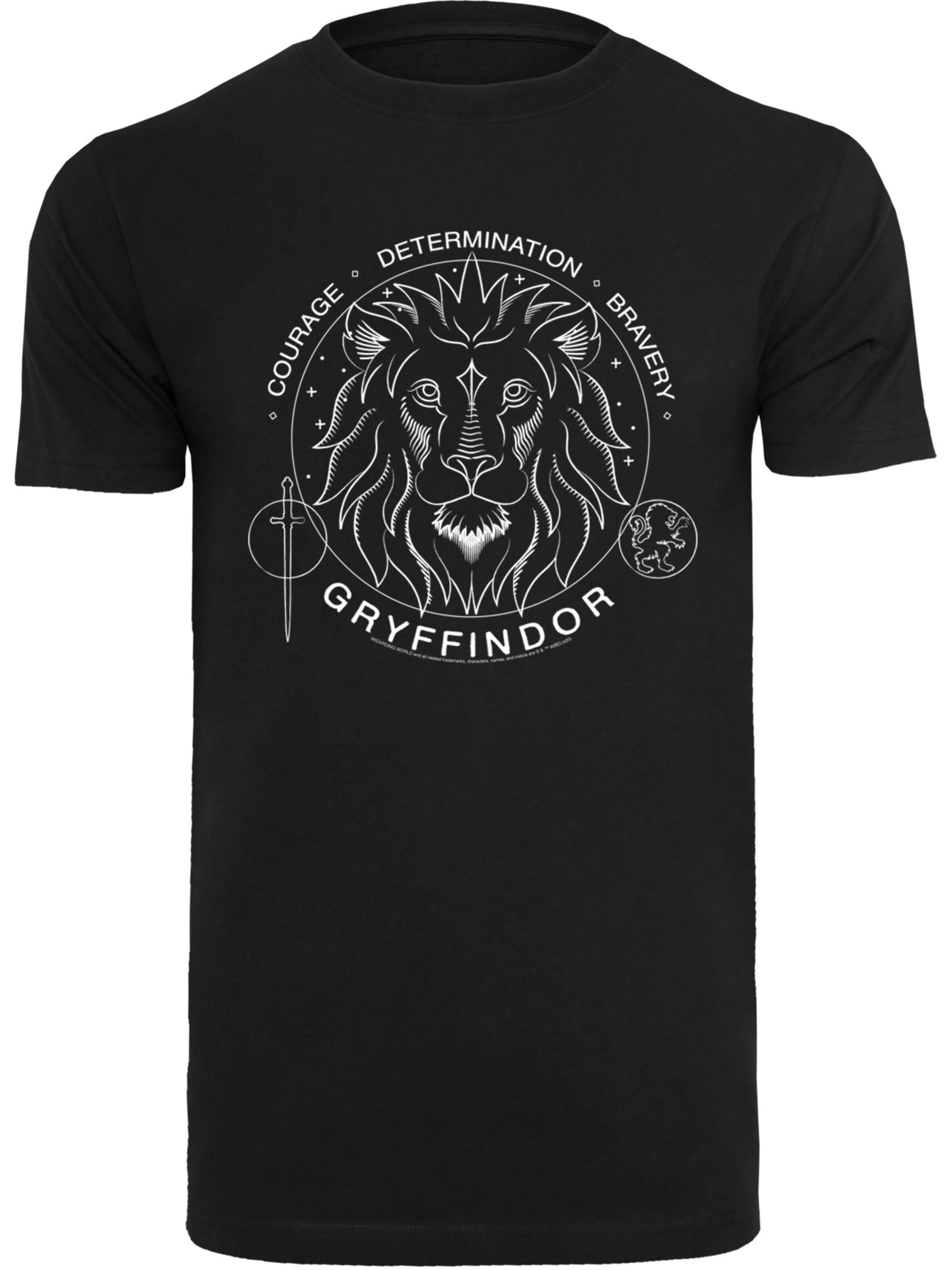 T-Shirt 'Harry Potter Gryffindor Seal' F4NT4STIC en noir : devant