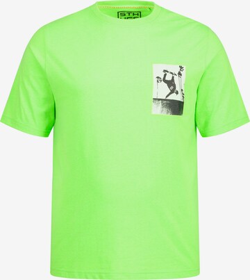 T-Shirt STHUGE en vert : devant