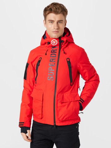 Superdry Snow Outdoorjas 'Ultimate Rescue' in Rood: voorkant