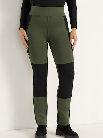 Coupe slim Pantalon Cellbes of Sweden en vert : devant