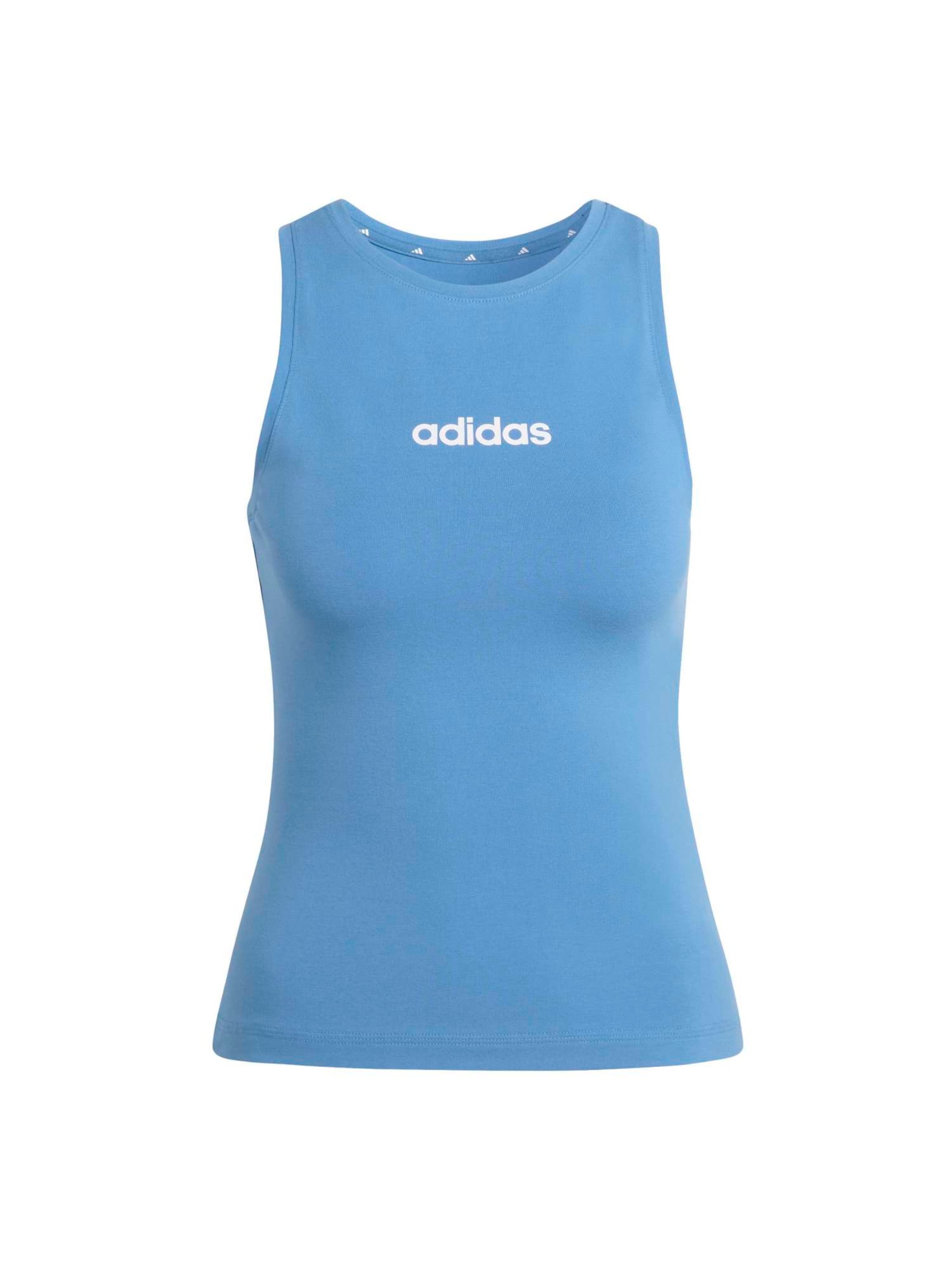ADIDAS SPORTSWEAR Haut de sport 'Essentials' en bleu ciel / blanc, Vue avec produit