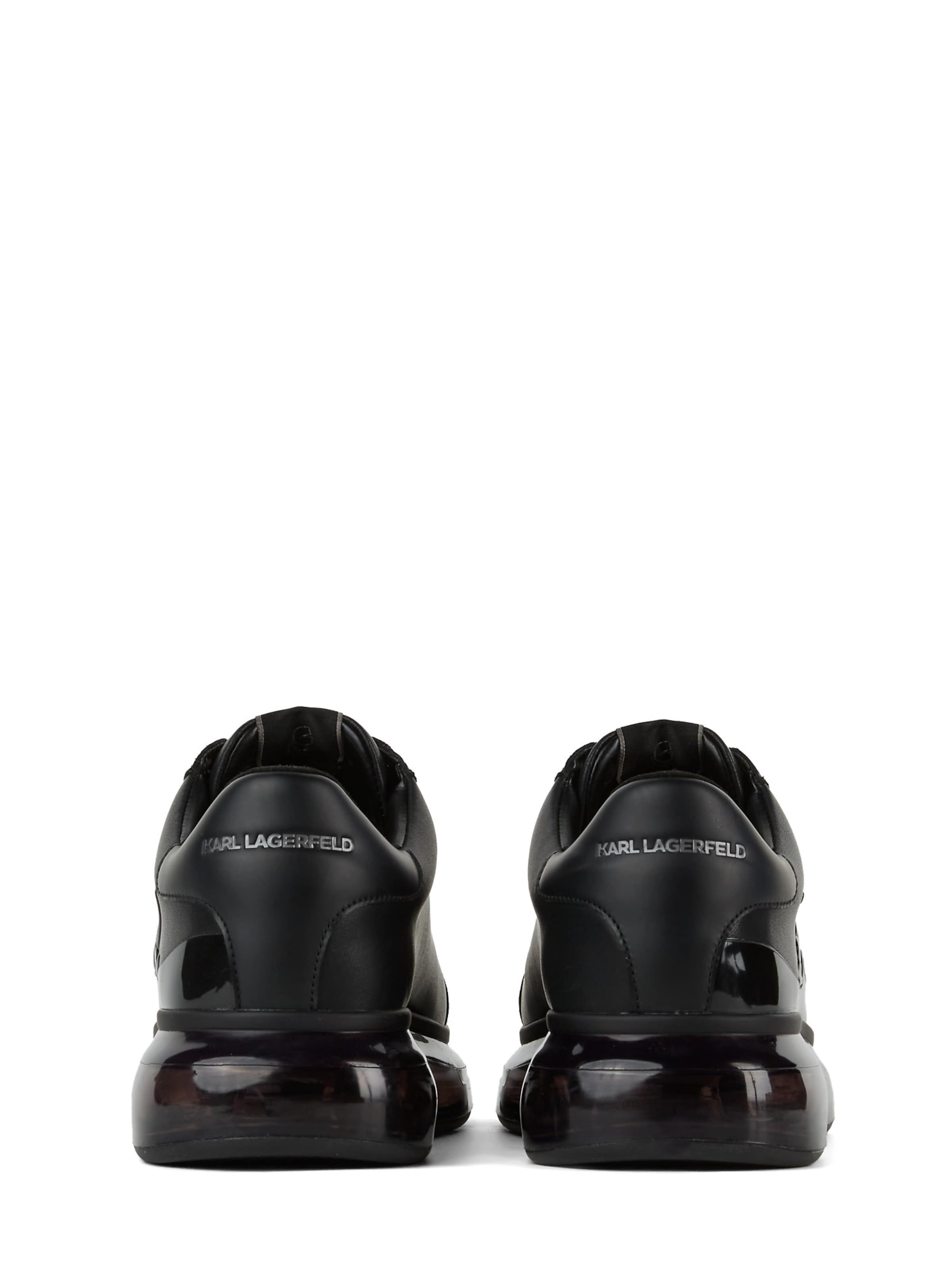 Karl Lagerfeld Високи маратонки ' KAPRI KUSHION SIGNIA GLÄNZENDE SNEAKER ' в черно