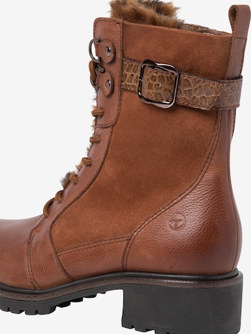 TAMARIS Lace-Up Ankle Boots in Brown